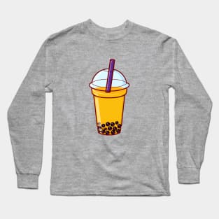 Peach Bubble Tea Long Sleeve T-Shirt